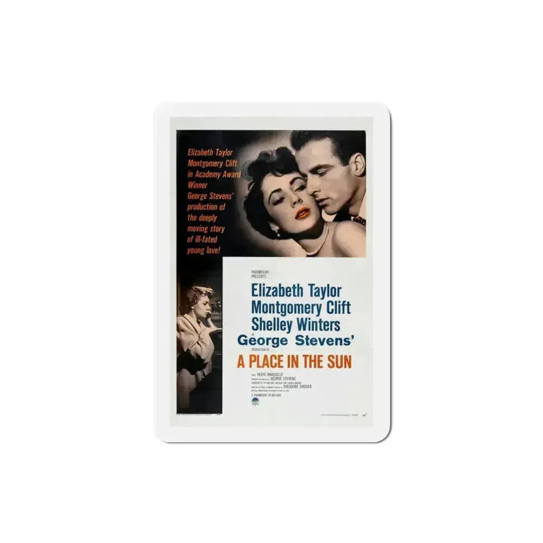 A Place in the Sun 1951 Movie Poster Refrigerator Magnet - The Sticker Space