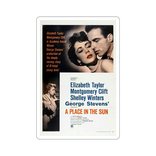 A Place in the Sun 1951 Movie Poster STICKER Vinyl Die-Cut Decal-6 Inch-The Sticker Space