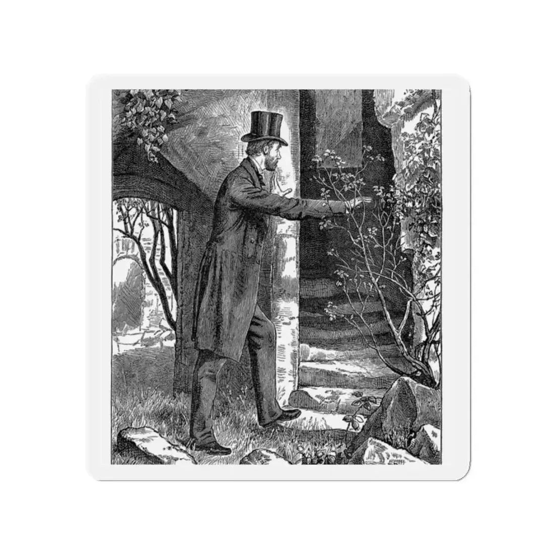 A Point Of Honour by MRL, Cassell's Family Magazine, 1885 (Magazine Illustration) Refrigerator Magnet - The Sticker Space