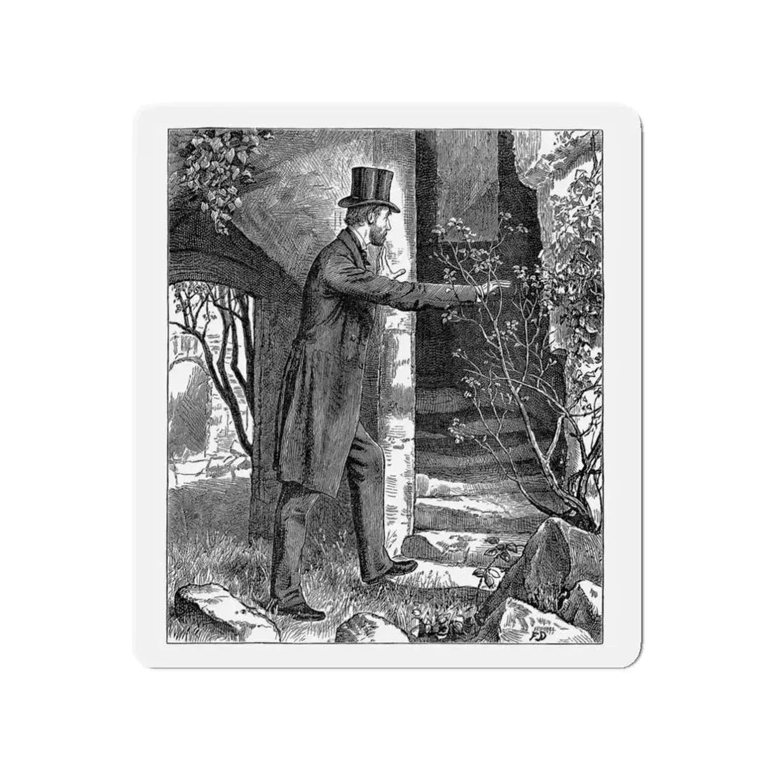 A Point Of Honour by MRL, Cassell's Family Magazine, 1885 (Magazine Illustration) Refrigerator Magnet - The Sticker Space