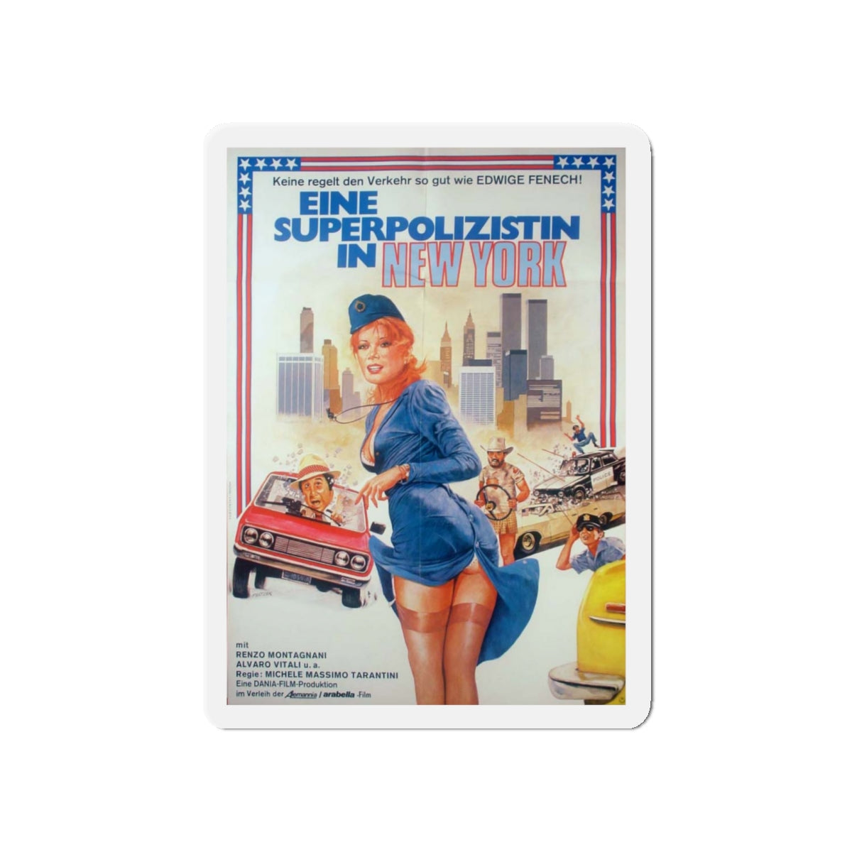 A POLICEWOMAN IN NEW YORK 1981 Movie Poster - Die-Cut Magnet-5" x 5"-The Sticker Space