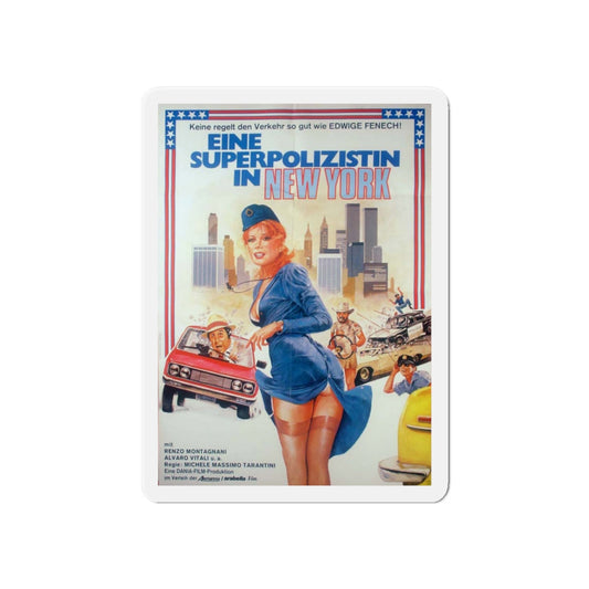 A POLICEWOMAN IN NEW YORK 1981 Movie Poster - Die-Cut Magnet-6 × 6"-The Sticker Space