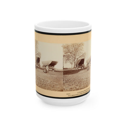 A Pontoon Boat On Wheels (U.S. Civil War) White Coffee Mug-15oz-The Sticker Space