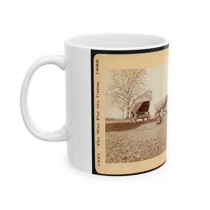 A Pontoon Boat On Wheels (U.S. Civil War) White Coffee Mug-The Sticker Space