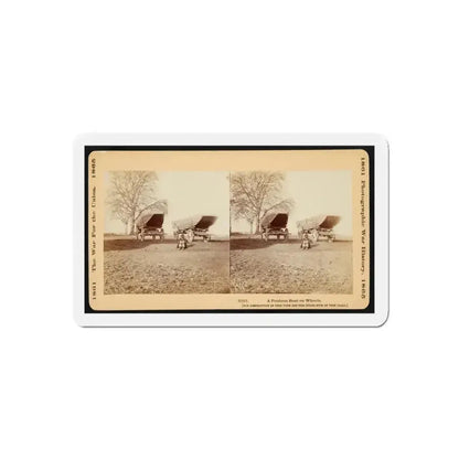 A Pontoon Boat On Wheels (U.S. Civil War) Refrigerator Magnet - The Sticker Space