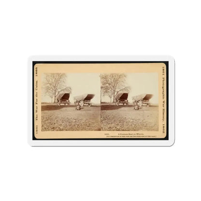 A Pontoon Boat On Wheels (U.S. Civil War) Refrigerator Magnet - The Sticker Space