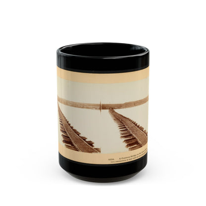 A Pontoon Bridge On The James River (U.S. Civil War) Black Coffee Mug