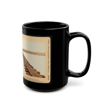 A Pontoon Bridge On The James River (U.S. Civil War) Black Coffee Mug