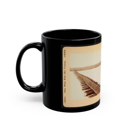 A Pontoon Bridge On The James River (U.S. Civil War) Black Coffee Mug