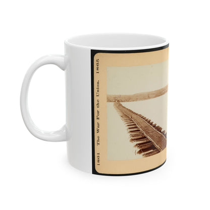 A Pontoon Bridge On The James River (U.S. Civil War) White Coffee Mug