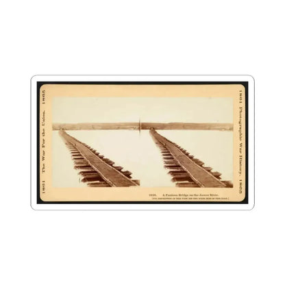 A Pontoon Bridge on the James River (U.S. Civil War) STICKER Vinyl Kiss-Cut Decal 2 Inch White - The Sticker Space