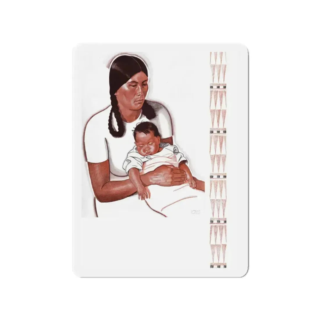 A Portfolio - Winold Reiss (1), Scribner's Magazine, February 1938 (Magazine Illustration) Refrigerator Magnet 3 Inch - The Sticker Space