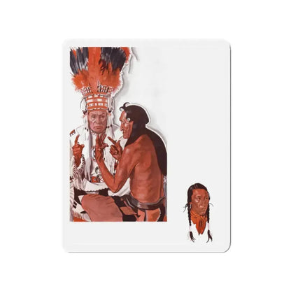 A Portfolio - Winold Reiss (2), Scribner's Magazine, February 1938 (Magazine Illustration) Refrigerator Magnet 2 Inch - The Sticker Space