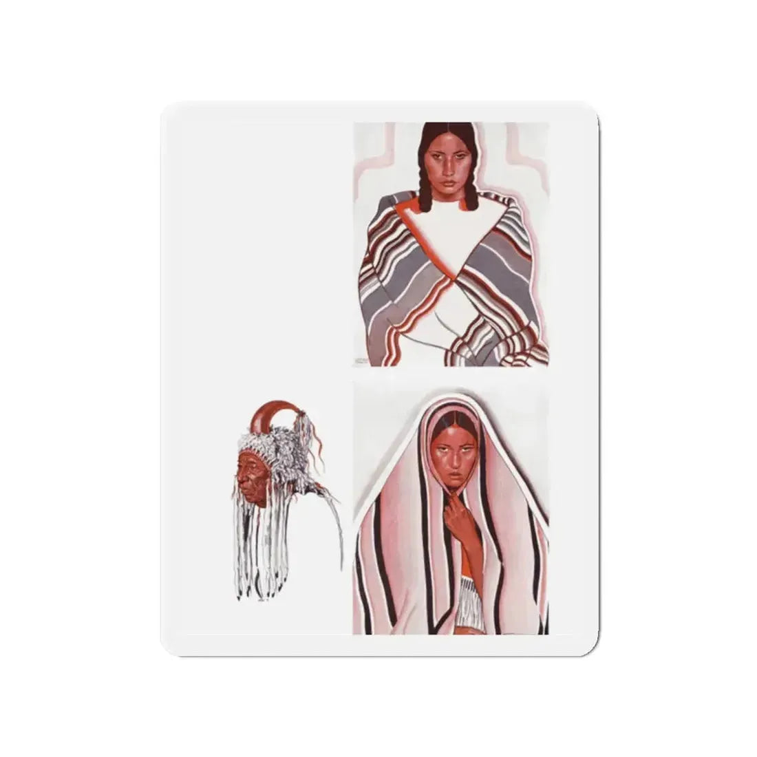 A Portfolio - Winold Reiss (3), Scribner's Magazine, February 1938 (Magazine Illustration) Refrigerator Magnet - The Sticker Space