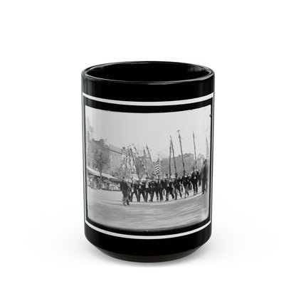 A Post From Trenton, N.J., With Tattered Battle Flags (U.S. Civil War) Black Coffee Mug