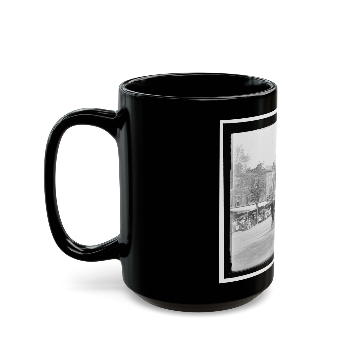 A Post From Trenton, N.J., With Tattered Battle Flags (U.S. Civil War) Black Coffee Mug