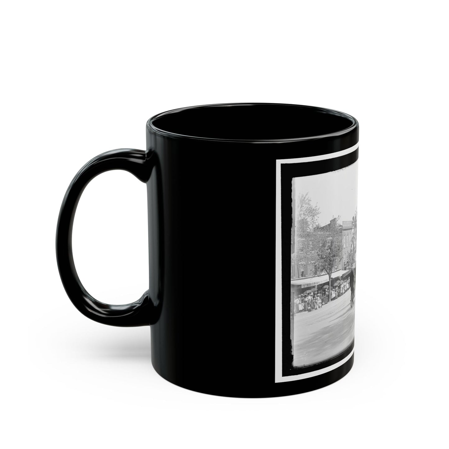 A Post From Trenton, N.J., With Tattered Battle Flags (U.S. Civil War) Black Coffee Mug