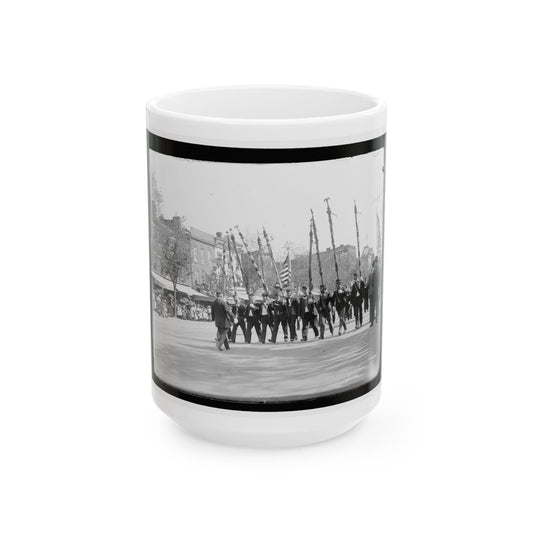 A Post From Trenton, N.J., With Tattered Battle Flags (U.S. Civil War) White Coffee Mug