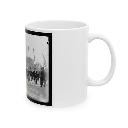 A Post From Trenton, N.J., With Tattered Battle Flags (U.S. Civil War) White Coffee Mug