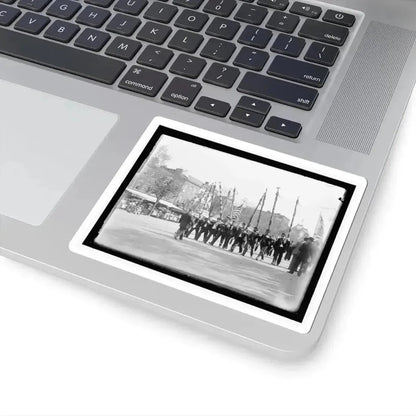 A Post From Trenton, N.J., With Tattered Battle Flags (U.S. Civil War) STICKER Vinyl Kiss-Cut Decal - The Sticker Space