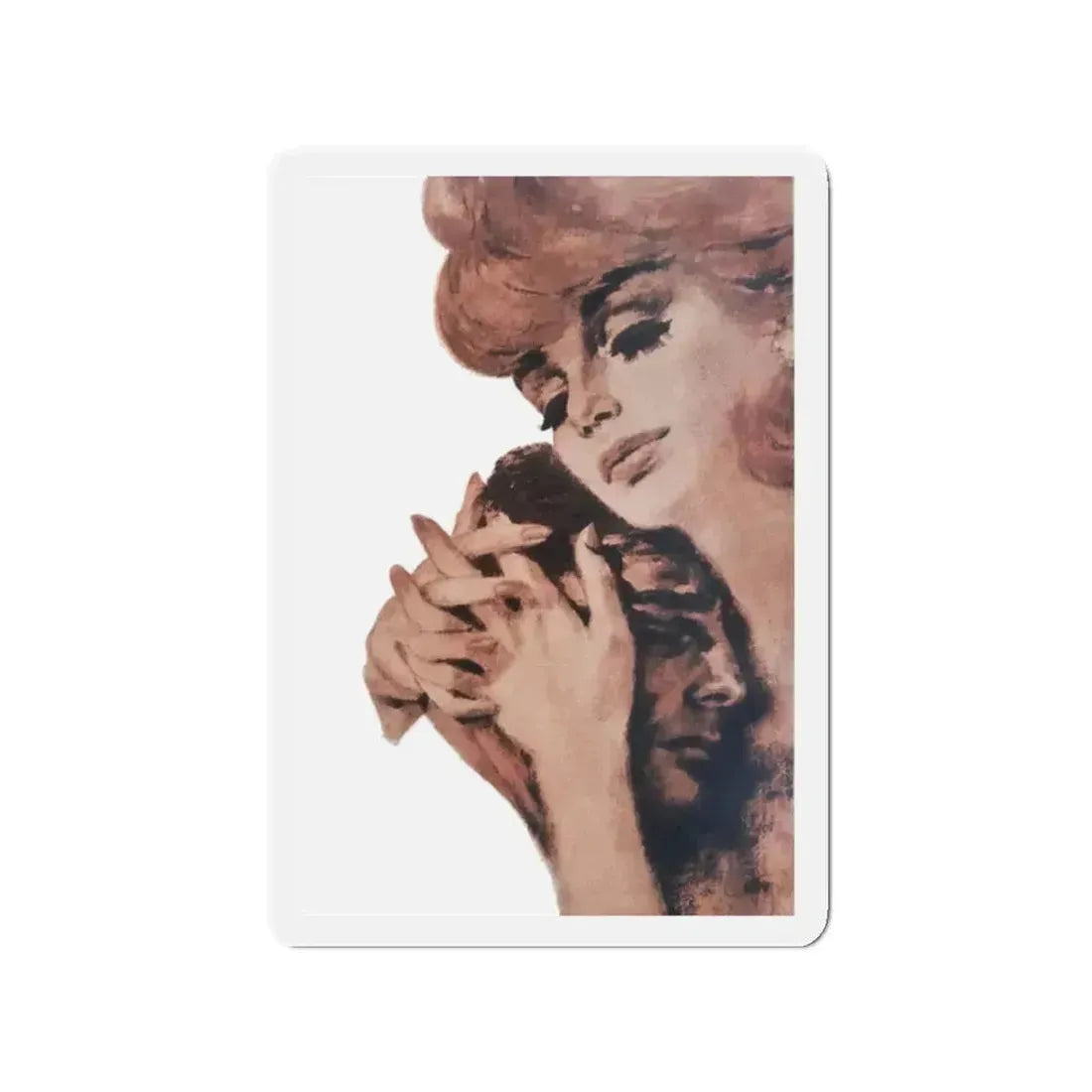 A Question of Sharing, Woman's Own Magazine, September 1963 (Magazine Illustration) Refrigerator Magnet 2 Inch - The Sticker Space