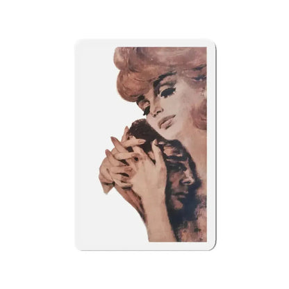 A Question of Sharing, Woman's Own Magazine, September 1963 (Magazine Illustration) Refrigerator Magnet 3 Inch - The Sticker Space