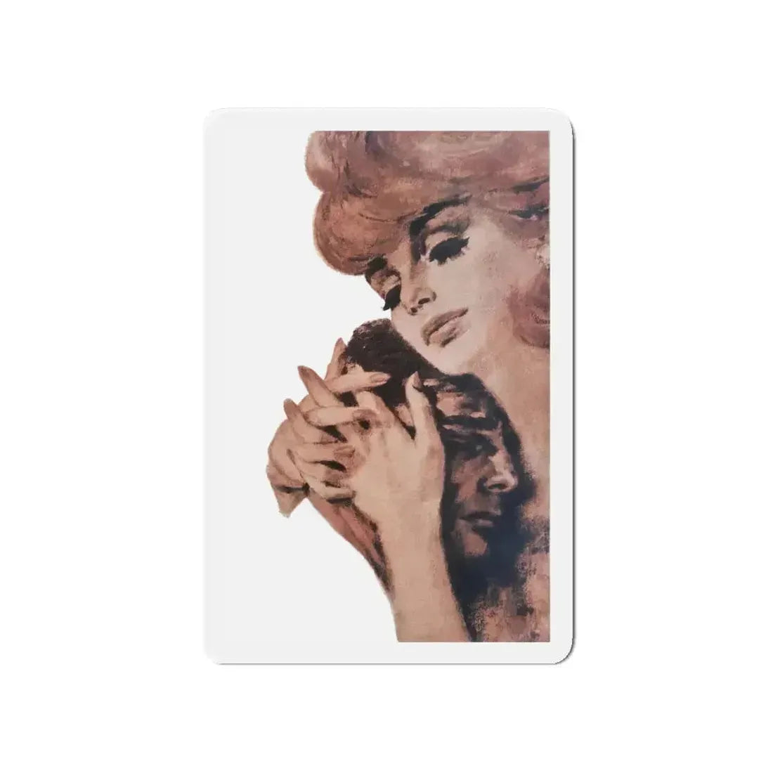 A Question of Sharing, Woman's Own Magazine, September 1963 (Magazine Illustration) Refrigerator Magnet 4 Inch - The Sticker Space