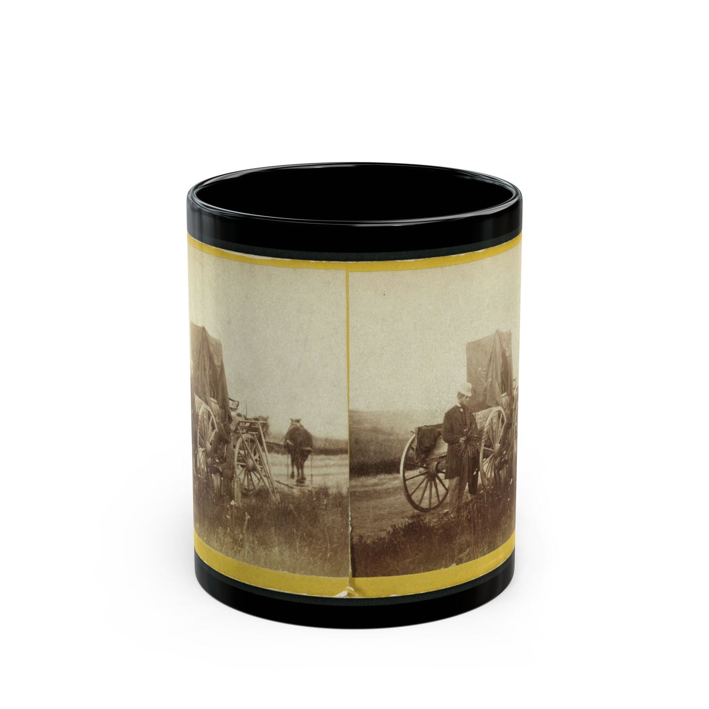 A Rare Specimen Found On Hill Above Fort Riley, Kansas, 420 Miles West Of St. Louis, Mo. (U.S. Civil War) Black Coffee Mug