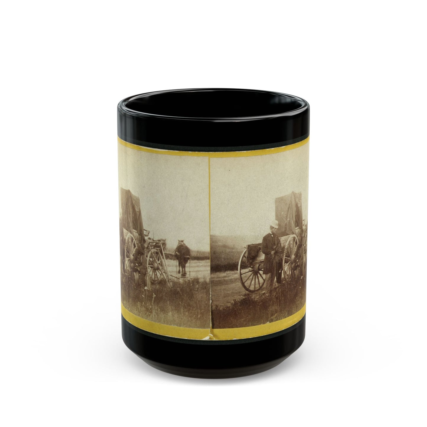 A Rare Specimen Found On Hill Above Fort Riley, Kansas, 420 Miles West Of St. Louis, Mo. (U.S. Civil War) Black Coffee Mug