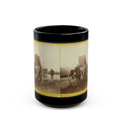 A Rare Specimen Found On Hill Above Fort Riley, Kansas, 420 Miles West Of St. Louis, Mo. (U.S. Civil War) Black Coffee Mug