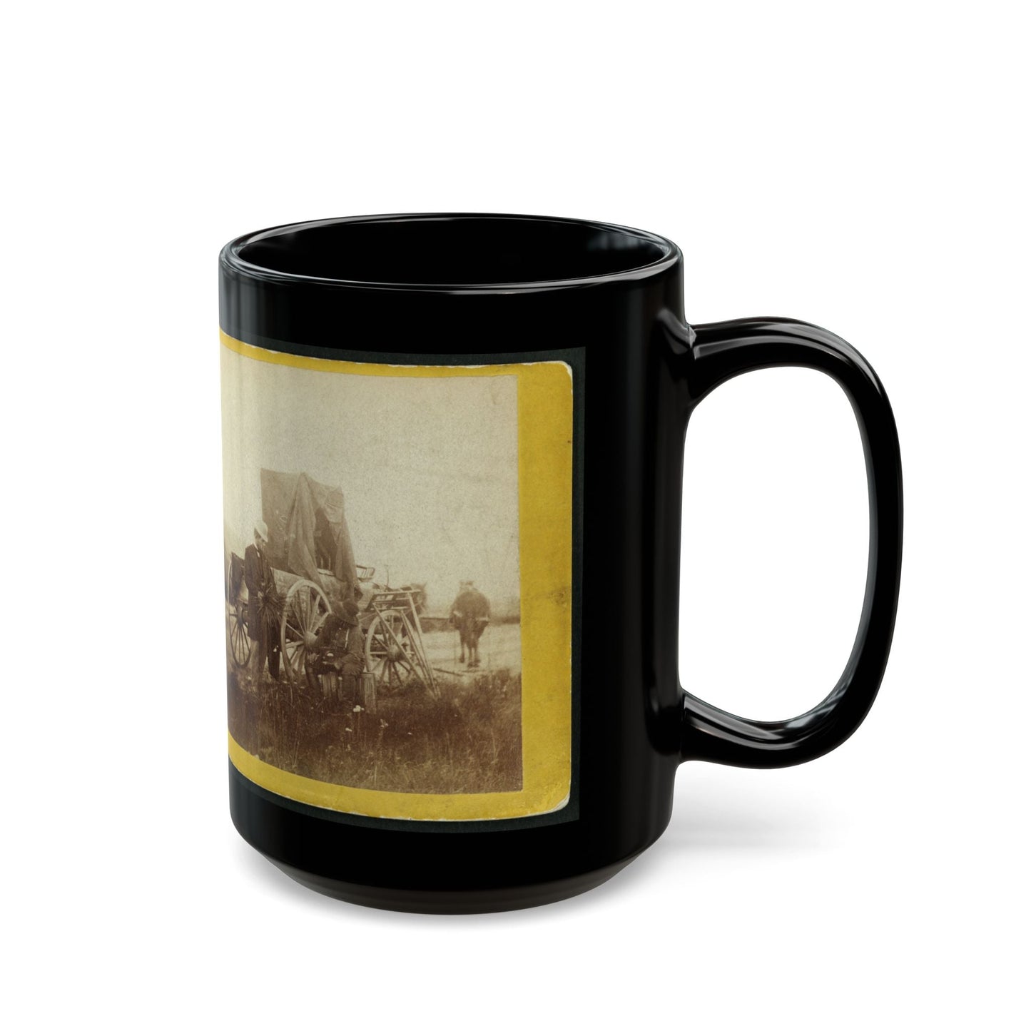 A Rare Specimen Found On Hill Above Fort Riley, Kansas, 420 Miles West Of St. Louis, Mo. (U.S. Civil War) Black Coffee Mug