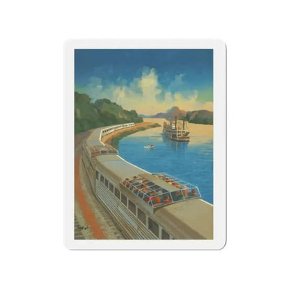 A rare Zephyr Train advertisement (Magazine Illustration) Refrigerator Magnet - The Sticker Space