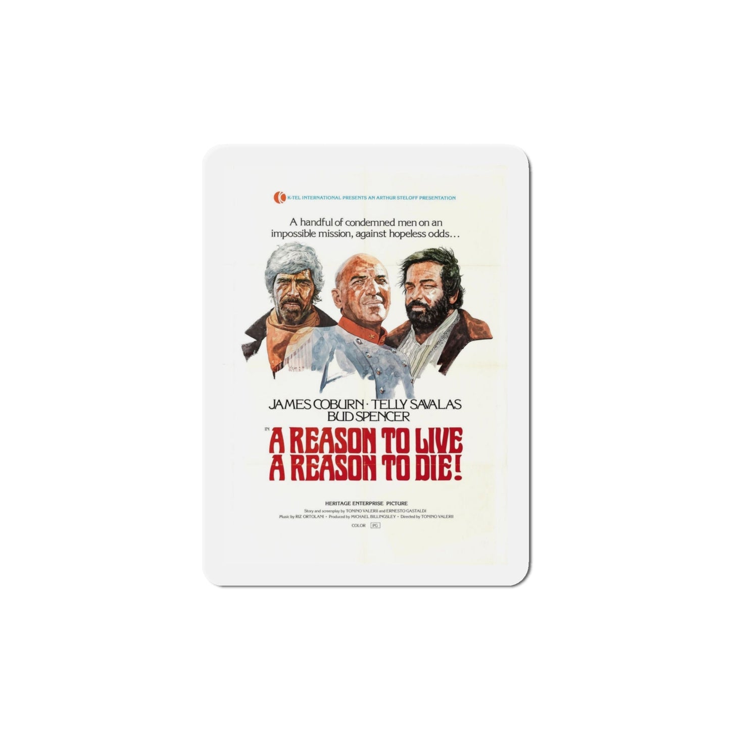 A Reason to Live a Reason to Die 1974 Movie Poster Die-Cut Magnet-4 Inch-The Sticker Space