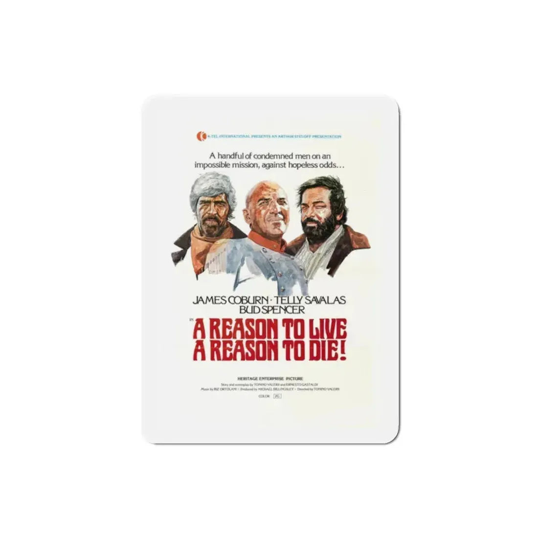 A Reason to Live a Reason to Die 1974 Movie Poster Refrigerator Magnet 2 Inch - The Sticker Space