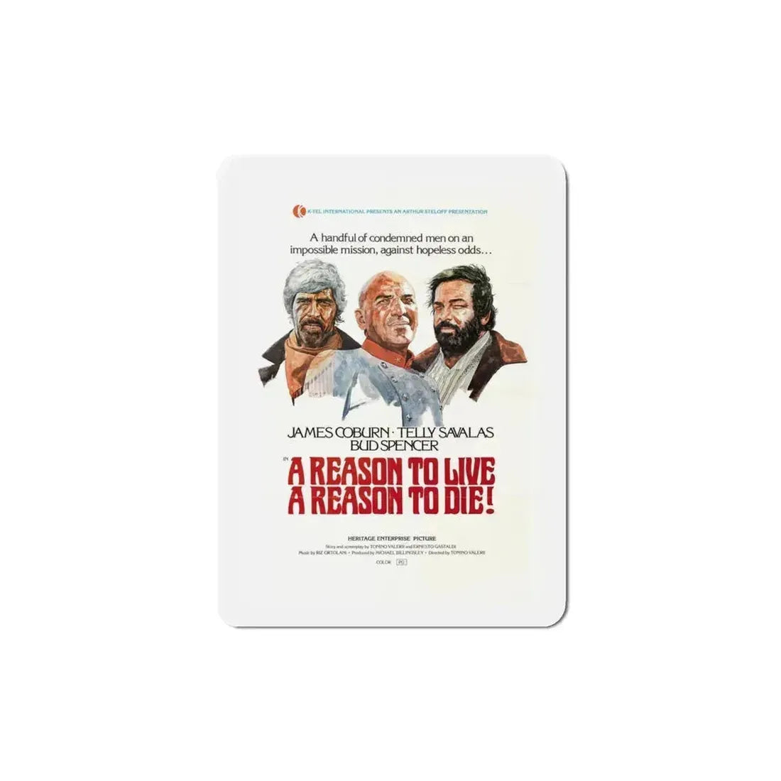 A Reason to Live a Reason to Die 1974 Movie Poster Refrigerator Magnet 4 Inch - The Sticker Space