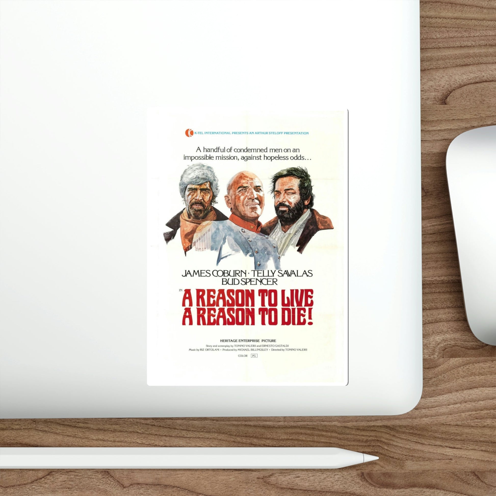 A Reason to Live a Reason to Die 1974 Movie Poster STICKER Vinyl Die-Cut Decal-The Sticker Space