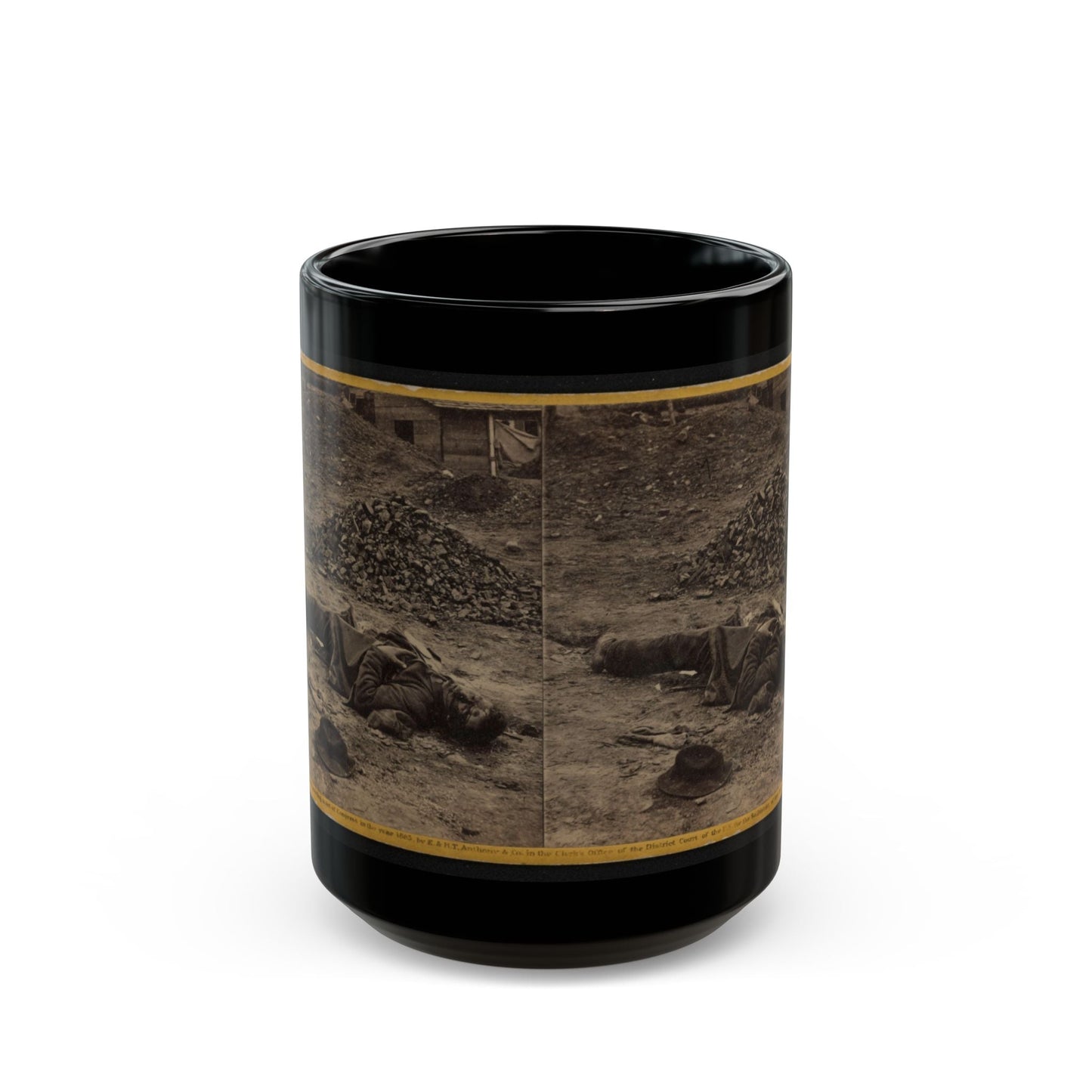 A Rebel Soldier, Killed In The Trenches Before Petersburgh (I.E. Petersburg) ... (U.S. Civil War) Black Coffee Mug