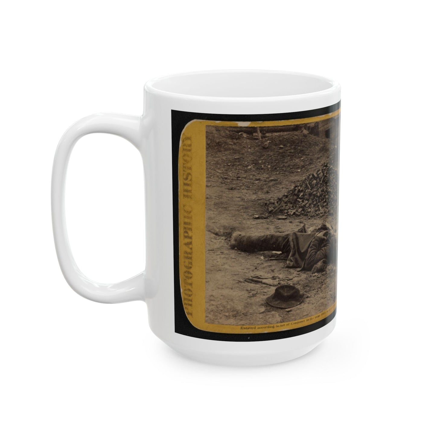 A Rebel Soldier, Killed In The Trenches Before Petersburgh (I.E. Petersburg) ... (U.S. Civil War) White Coffee Mug