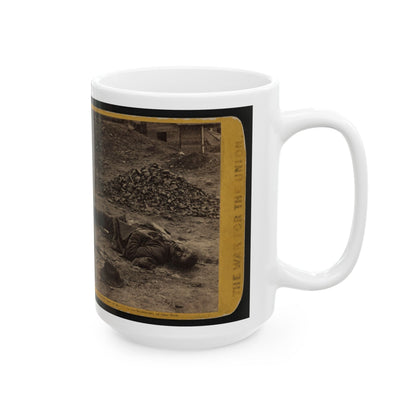 A Rebel Soldier, Killed In The Trenches Before Petersburgh (I.E. Petersburg) ... (U.S. Civil War) White Coffee Mug