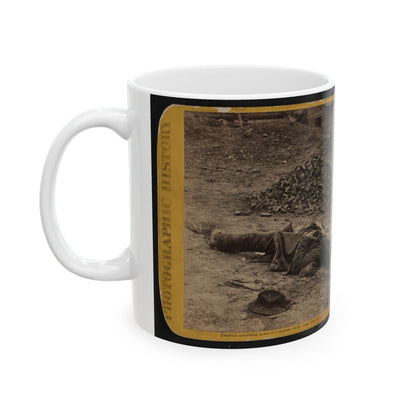 A Rebel Soldier, Killed In The Trenches Before Petersburgh (I.E. Petersburg) ... (U.S. Civil War) White Coffee Mug