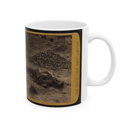 A Rebel Soldier, Killed In The Trenches Before Petersburgh (I.E. Petersburg) ... (U.S. Civil War) White Coffee Mug