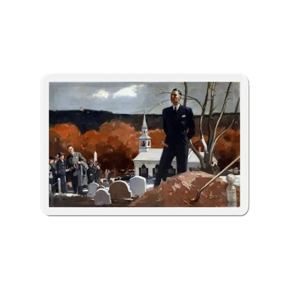 A Reflective Moment, 1936 (Magazine Illustration) Refrigerator Magnet 4 Inch - The Sticker Space