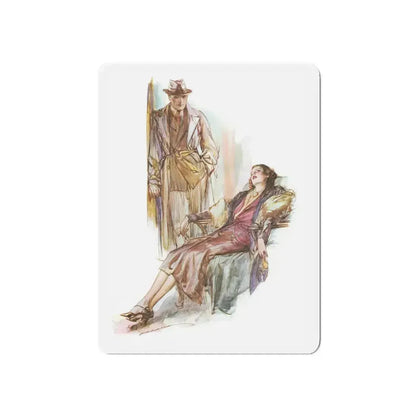 A Reverie in 1936 (Magazine Illustration) Refrigerator Magnet - The Sticker Space