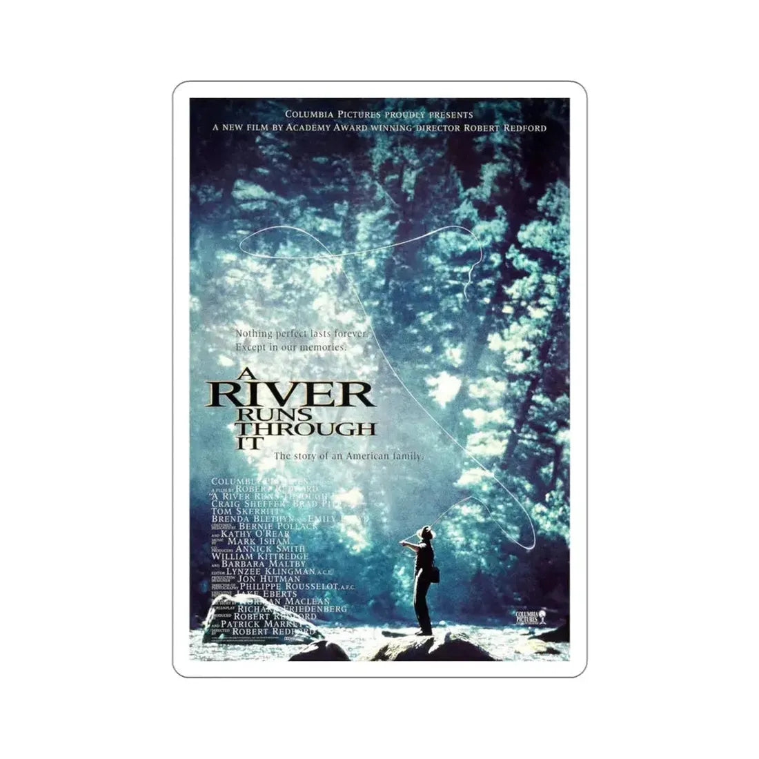 A River Runs Through It 1992 Movie Poster STICKER Vinyl Die-Cut Decal - The Sticker Space
