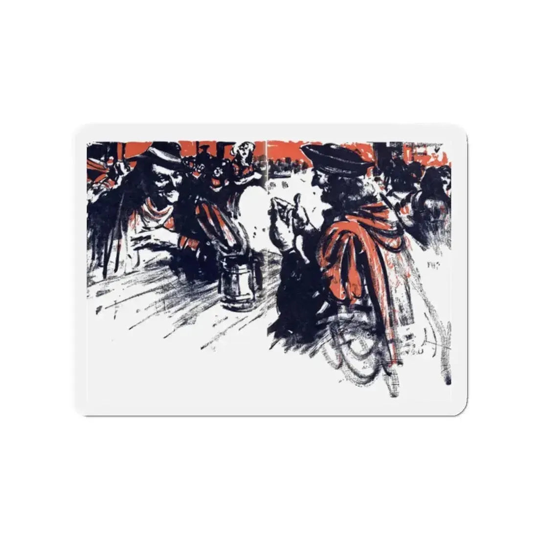 A Rogue And His Land (2), Blue Book Magazine, February 1947 (Magazine Illustration) Refrigerator Magnet - The Sticker Space