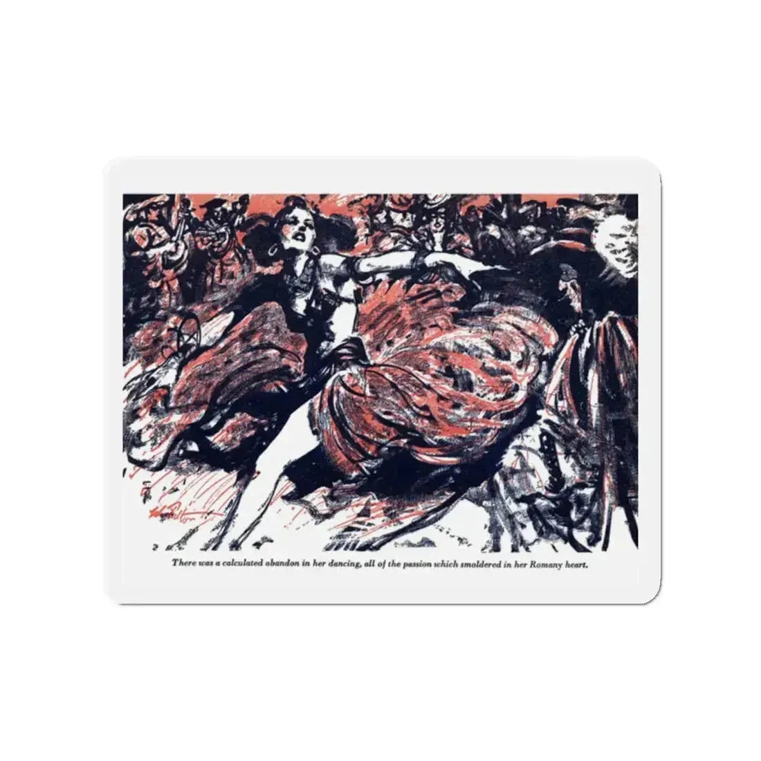 A Rogue And His Land (3), Blue Book Magazine, February 1947 (Magazine Illustration) Refrigerator Magnet 2 Inch - The Sticker Space