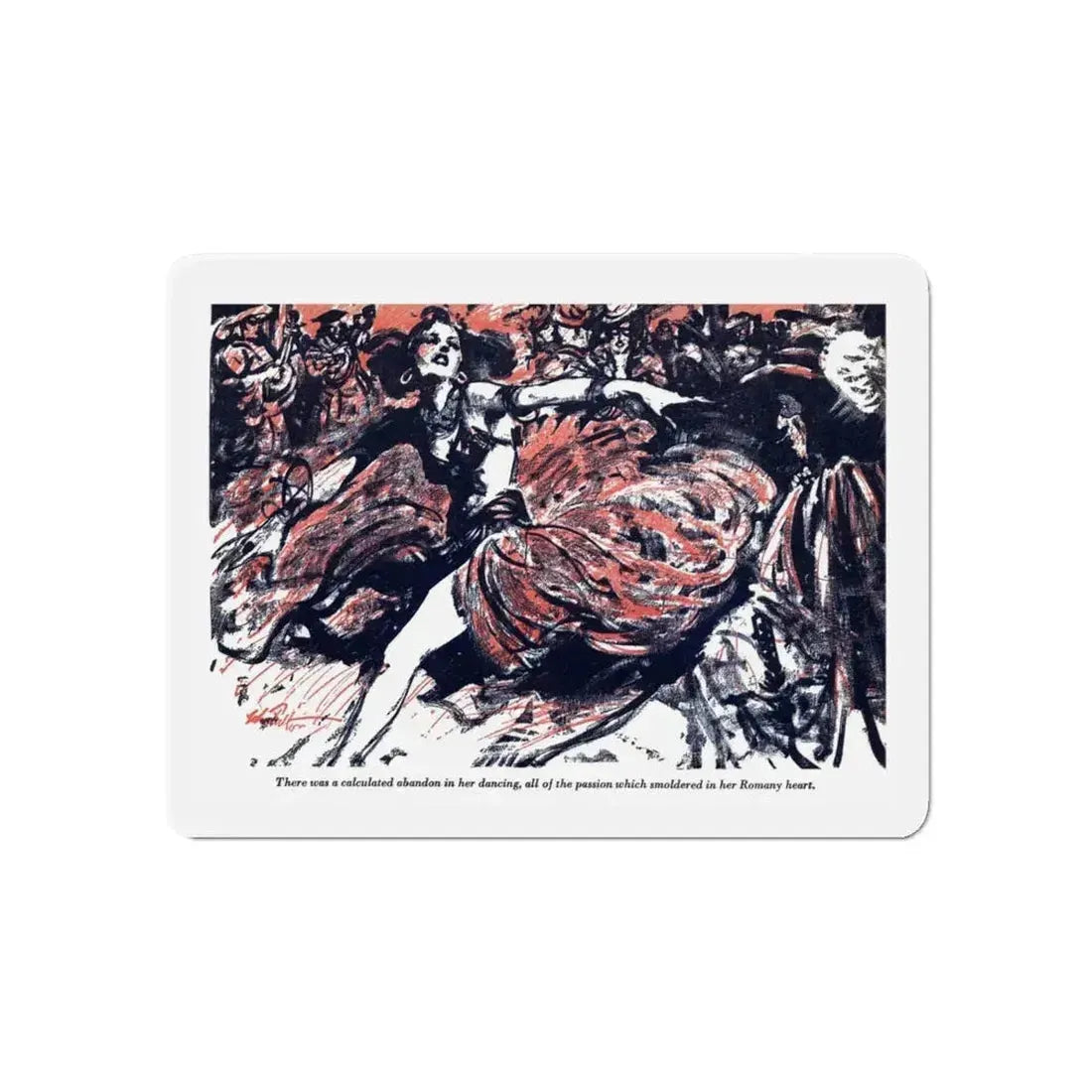 A Rogue And His Land (3), Blue Book Magazine, February 1947 (Magazine Illustration) Refrigerator Magnet 6 Inch - The Sticker Space