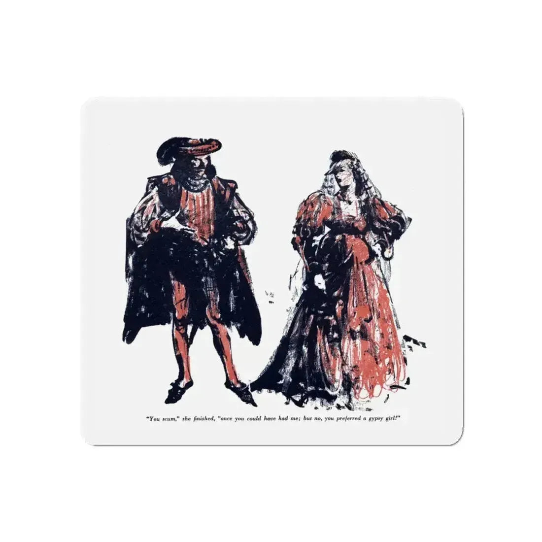 A Rogue And His Land (4), Blue Book Magazine, February 1947 (Magazine Illustration) Refrigerator Magnet 5 Inch - The Sticker Space