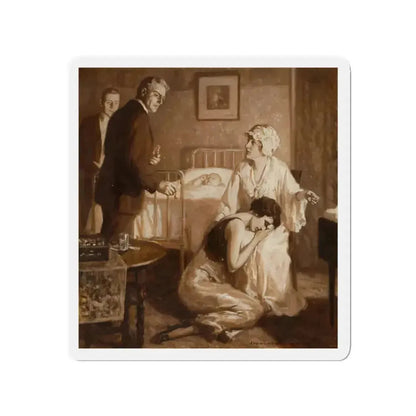 A Sad Time, interior story illustration (Magazine Illustration) Refrigerator Magnet - The Sticker Space