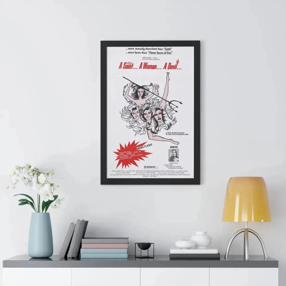 A SAINT... A WOMAN... A DEVIL 1977 - Framed Movie Poster - The Sticker Space